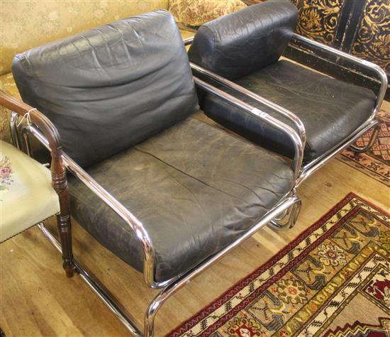 Pr Conran 60s chrome arm chairs(-)